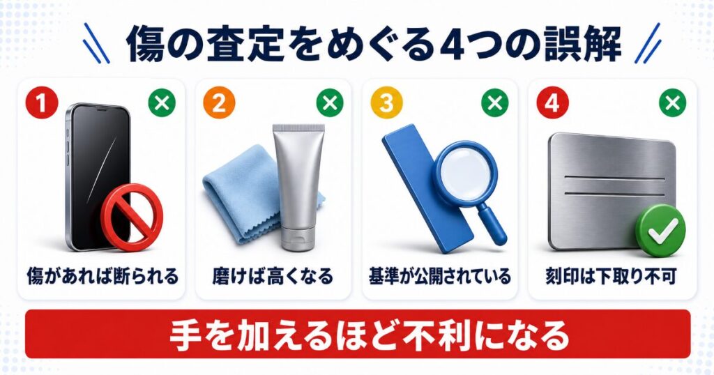 iPhoneの傷の査定をめぐる4つの誤解