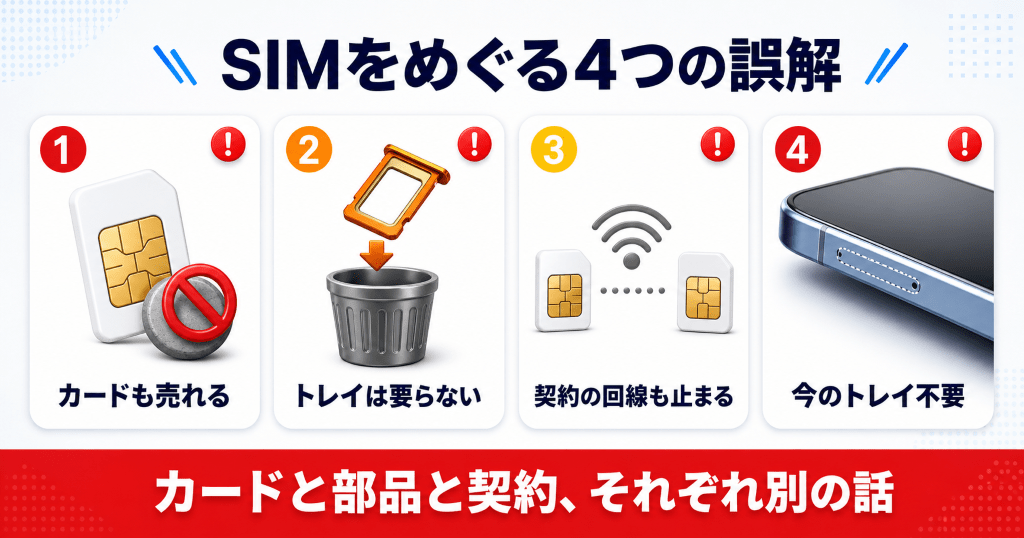 iPhoneを売る時のSIMカードをめぐる4つの誤解