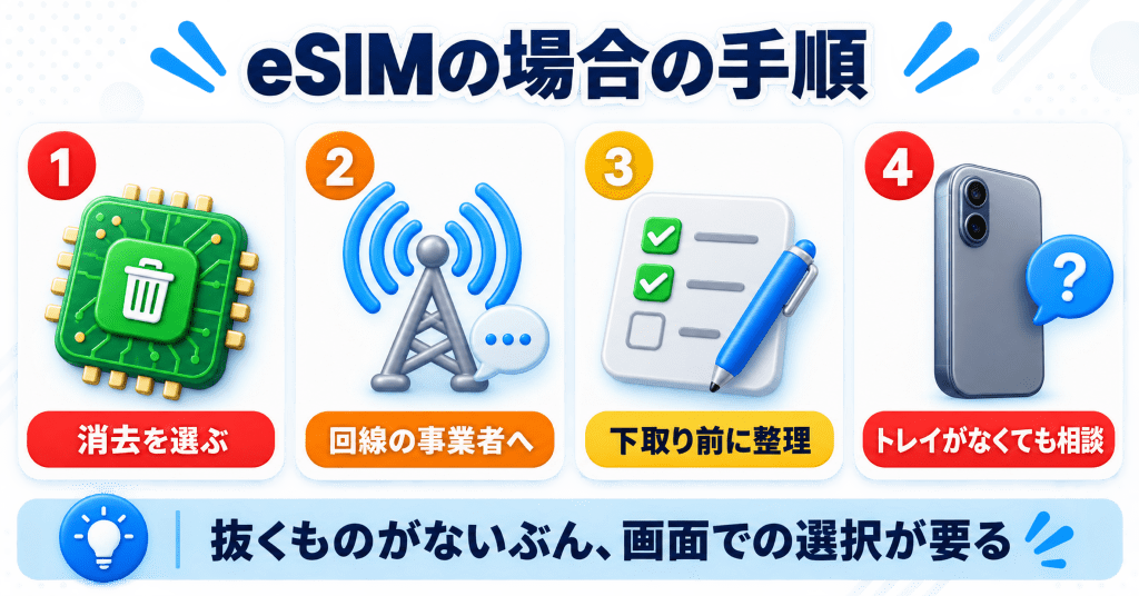 eSIMを使っている場合の手順