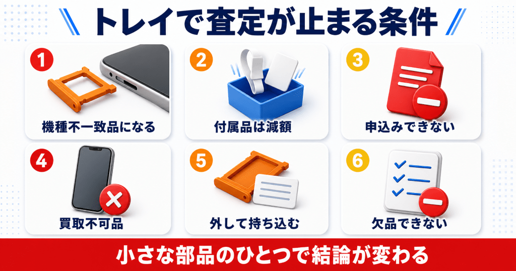 SIMトレイで査定が止まる条件