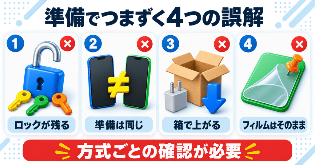 iPhone下取りの準備でつまずく4つの誤解