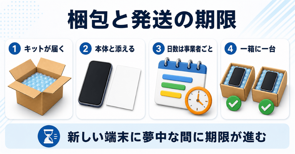 iPhone下取りの梱包と発送、そして短い期限