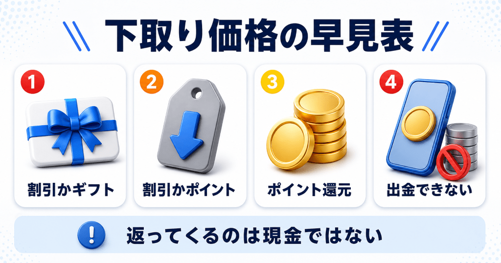 iPhone下取り価格の早見表