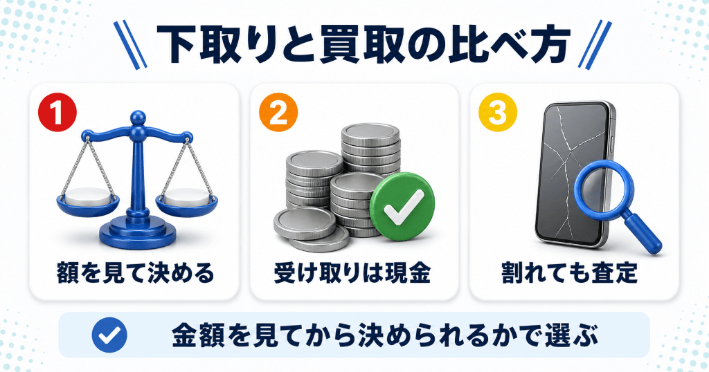 下取り価格と買取価格の比べ方ならリンクサス買取