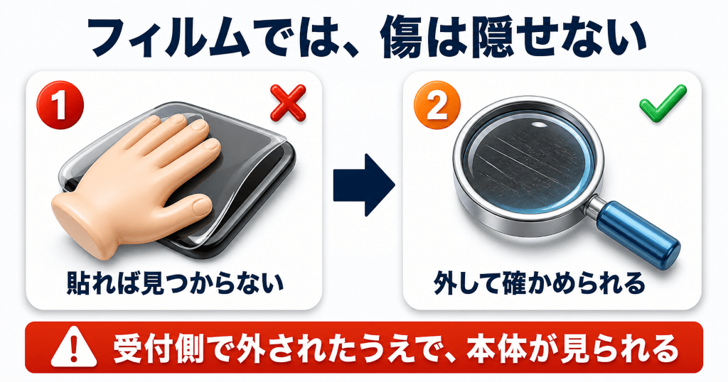 iPhone下取りでフィルムを剥がす前に外したい4つの誤解
