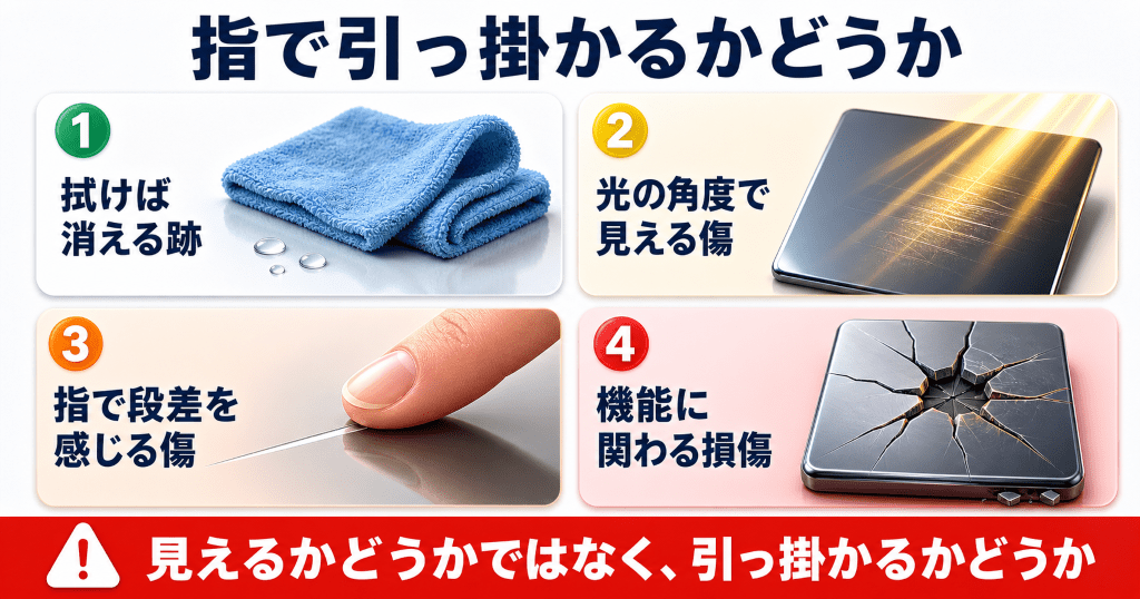 フィルムを剥がして出てきた傷が下取り査定でどう扱われるか