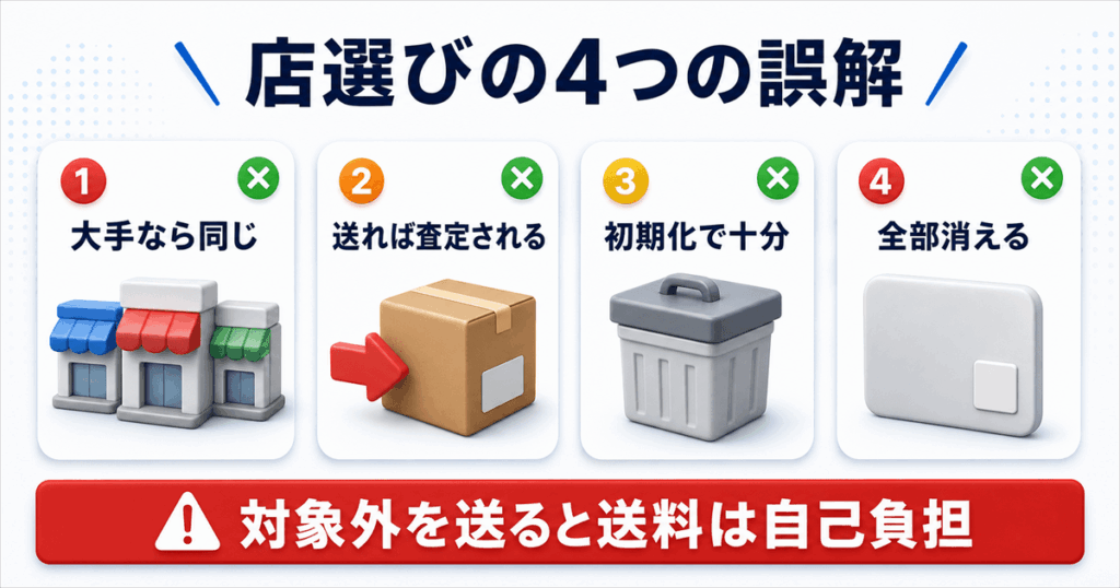 スマホを売る店選びをめぐる4つの誤解