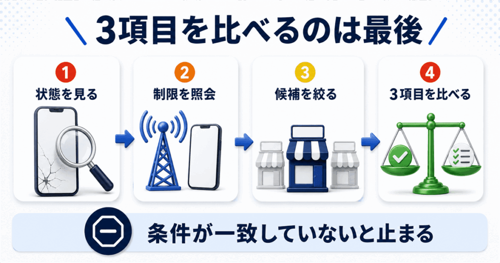 スマホを売る場所の決め方と当日に必要なもの
