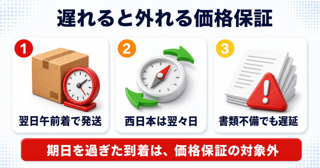 モバミの郵送買取は翌日午前着が前提