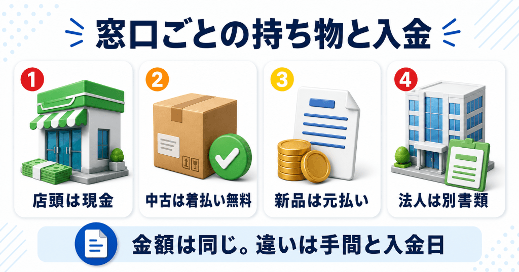 モバステ買取の早見表