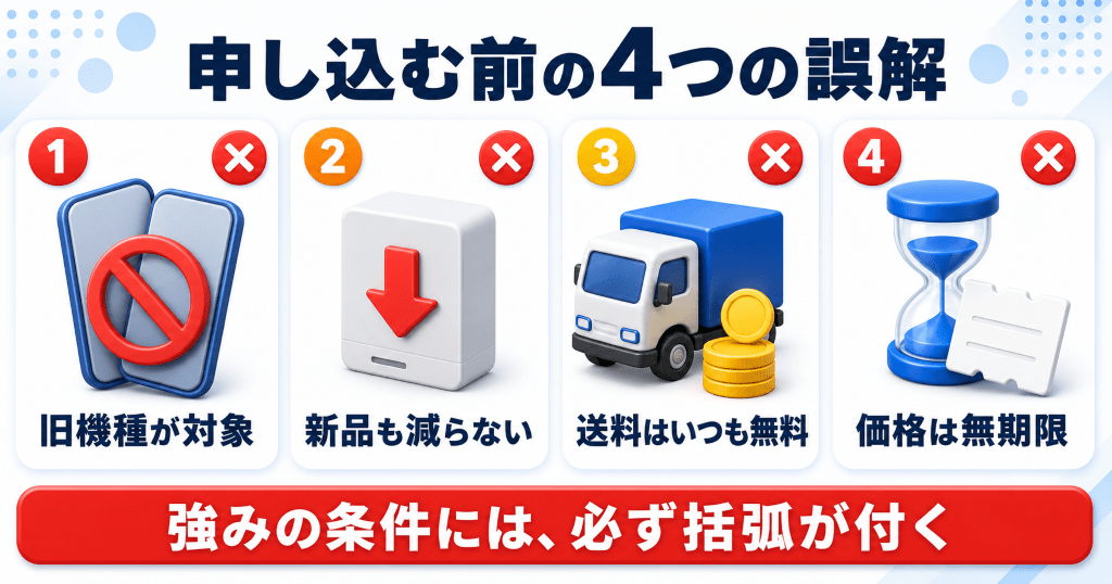 モバステ買取に申し込む前に外したい4つの誤解