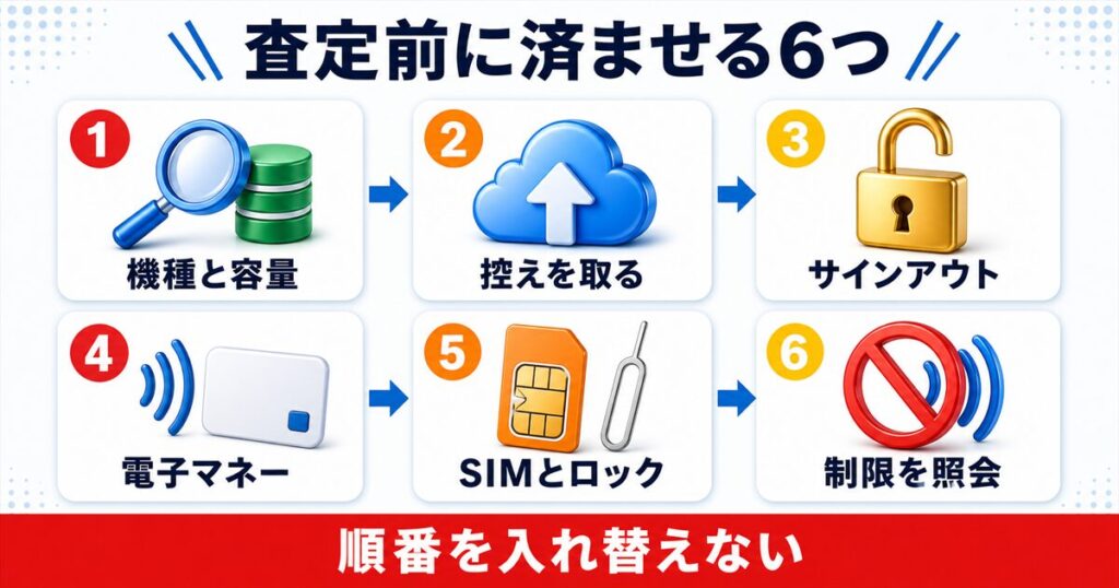 スマホ査定前に済ませる6つの事前準備