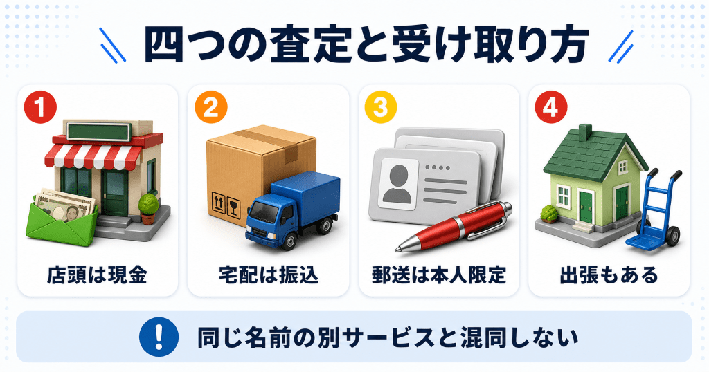 クイック買取の早見表