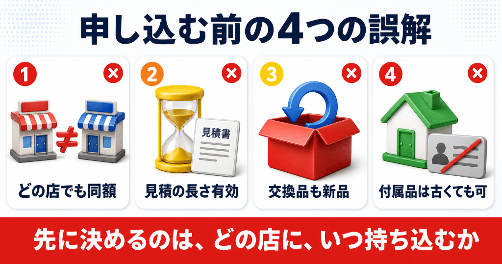 クイック買取に申し込む前に外したい4つの誤解