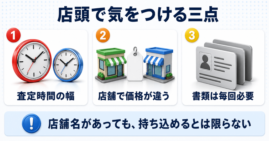 クイックの店舗買取で気をつける3点
