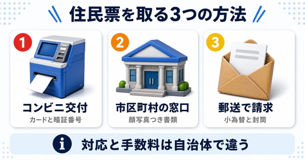 住民票の取り方3つの早見表
