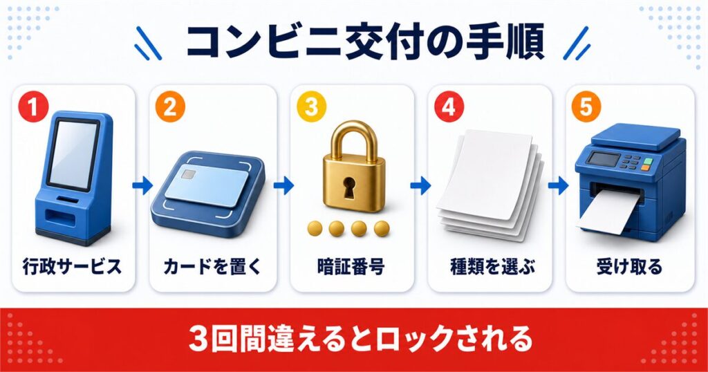 コンビニで住民票を発行する手順