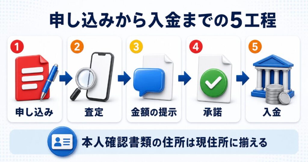 スマホ売却の流れと当日に必要なもの