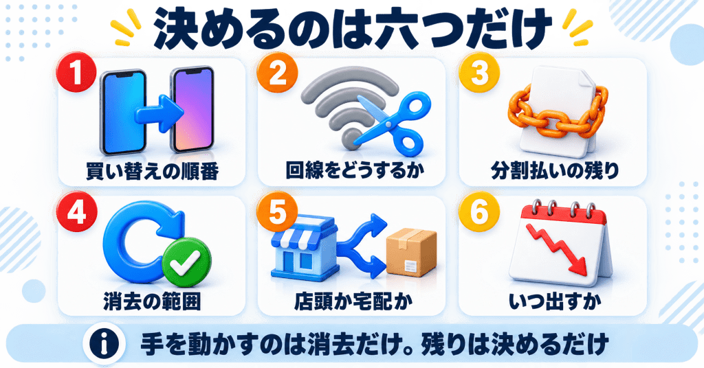 iPhoneを売るときに決める6つの分かれ道の早見表