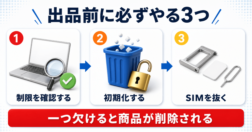 メルカリに出品する前に必ずやる3つ