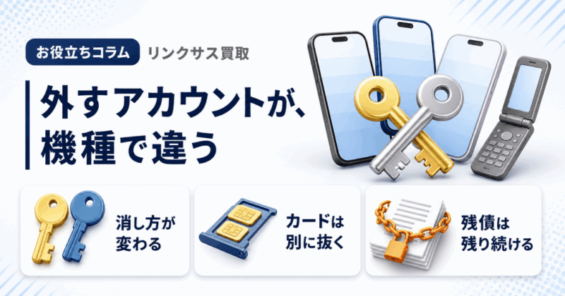 スマホを売る手順｜外すアカウントの違いと売却後に残るもの
