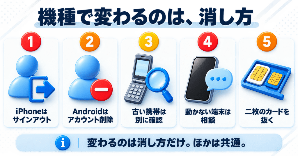 スマホを売るとき機種ごとにやることが変わる早見表