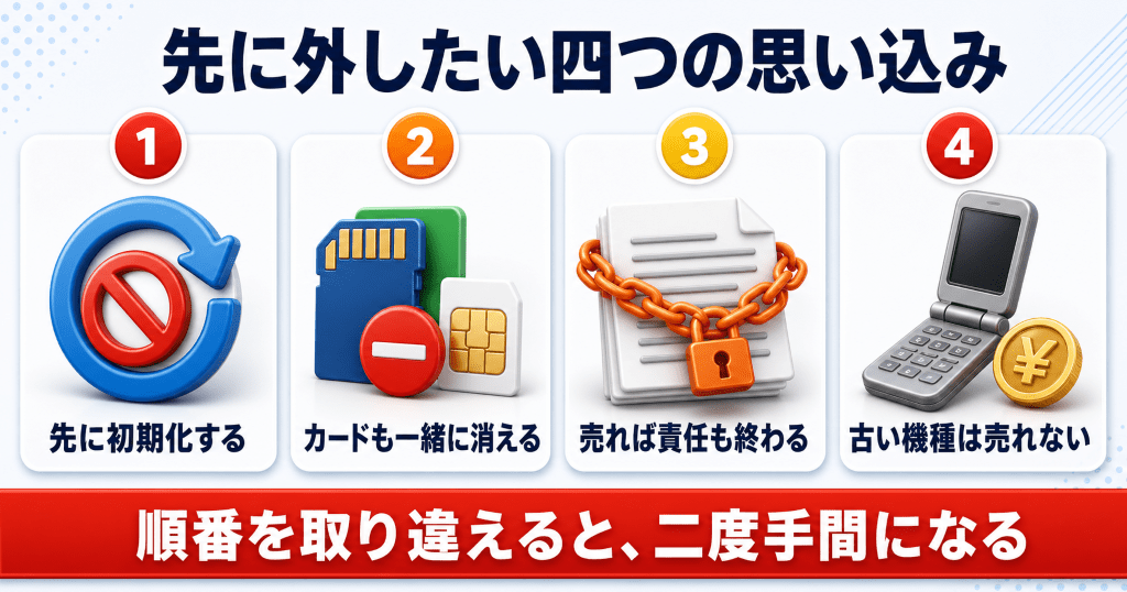 スマホを売りたいと思ったときによくある4つの誤解
