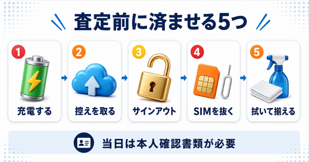 古いスマホを売る準備と当日の流れ
