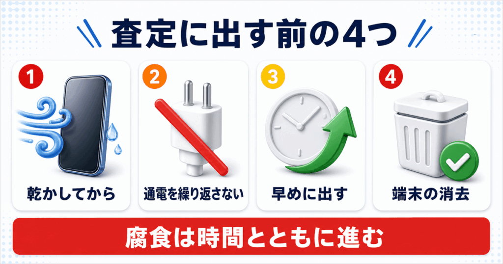 水没したiPhoneが売れる理由と査定前の準備