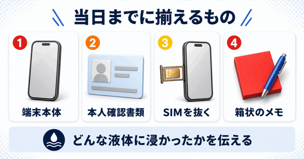 水没iPhone売却の流れと当日に必要なもの