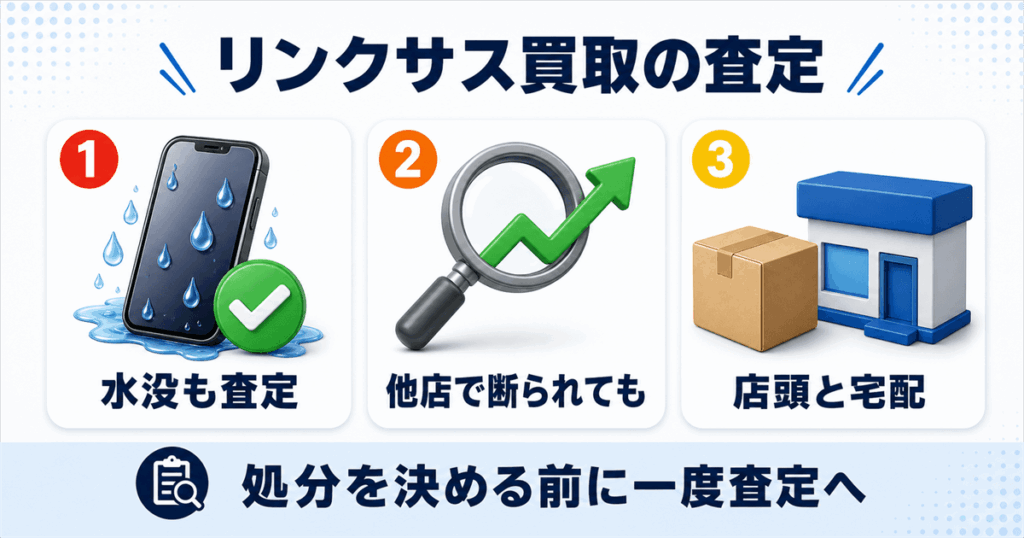 水没iPhoneの買取査定ならリンクサス買取