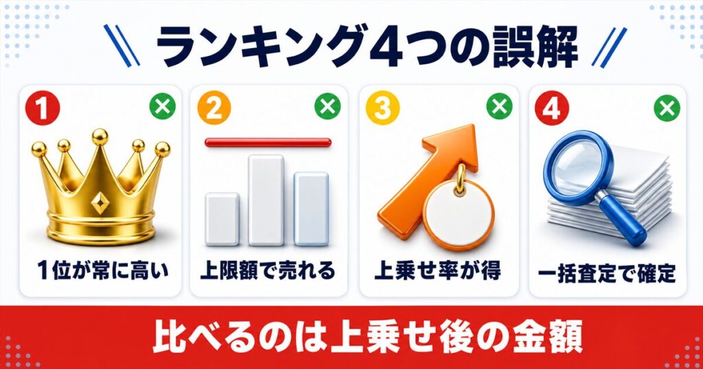 スマホ買取ランキングをめぐる4つの誤解