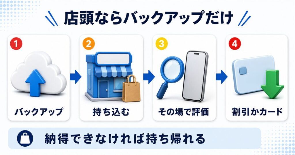 Apple Storeに下取りを持ち込む流れ