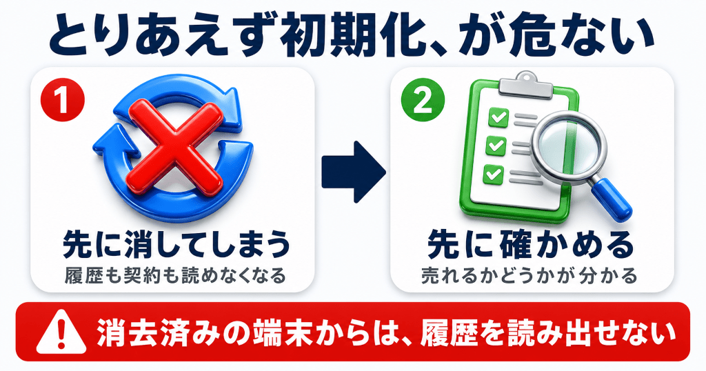 iPhoneを売るときに順番を間違えると起きる4つのこと