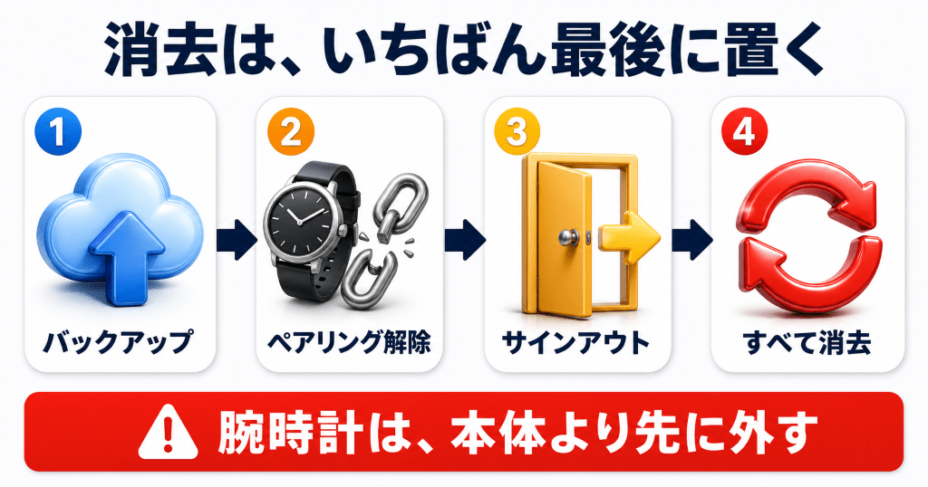 iPhoneを売る前日までにやること7ステップ