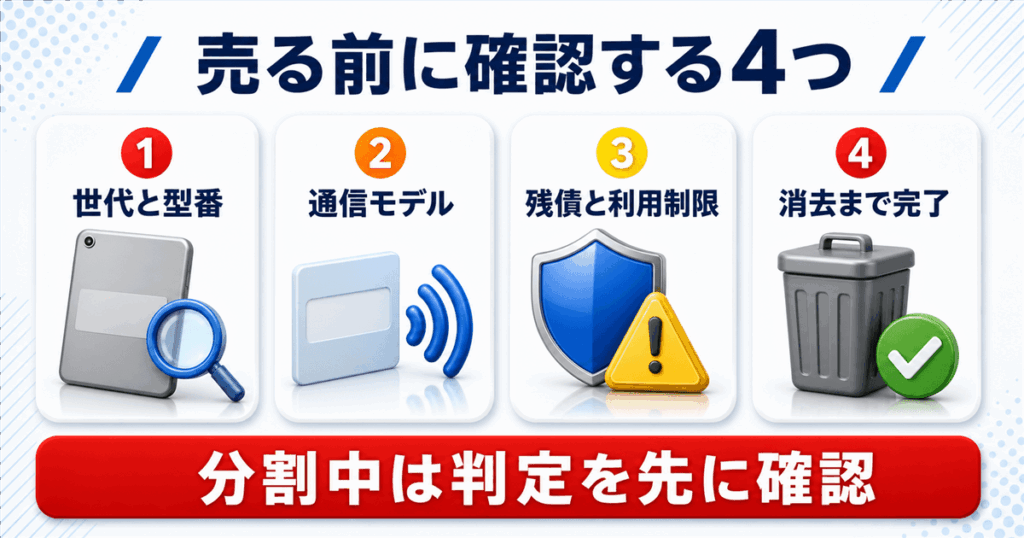iPadを売る前に確認する4つのこと