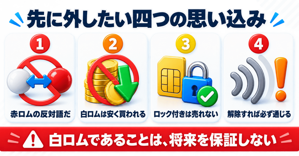 白ロムについてよくある4つの誤解