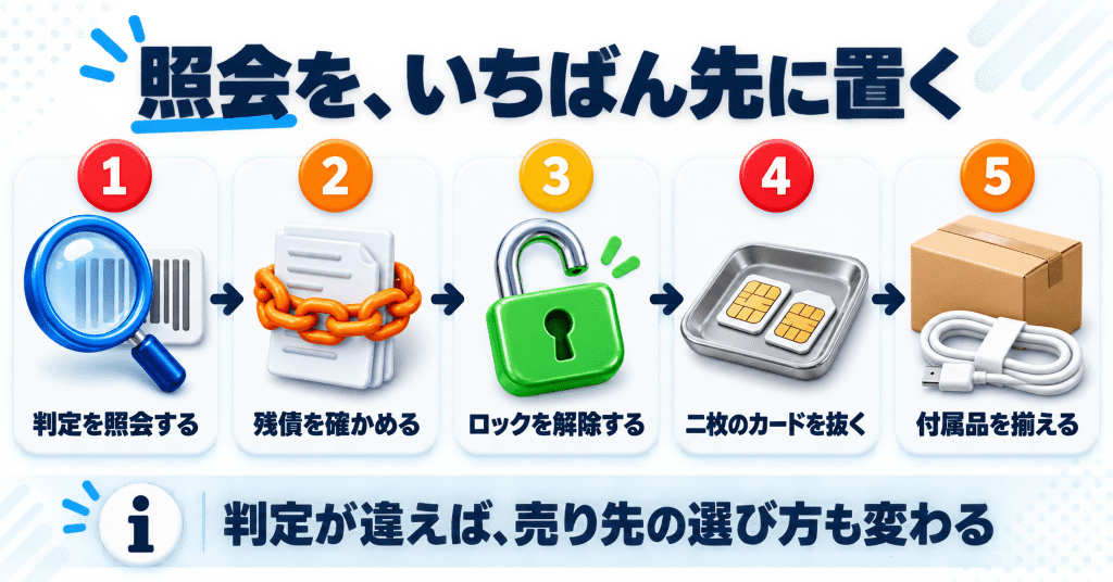 白ロムを売る前に確認する4つの項目