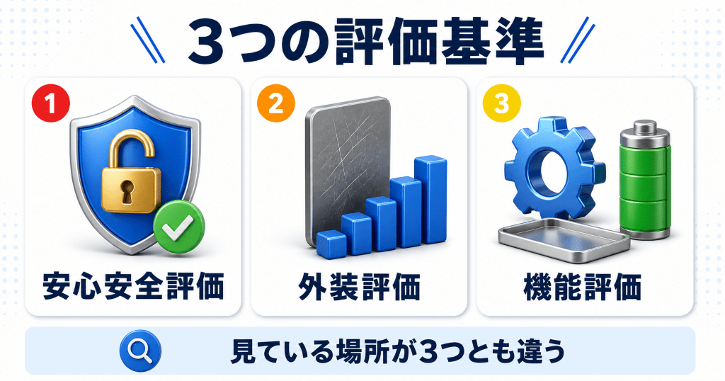 ヤマダデンキの3つの評価基準