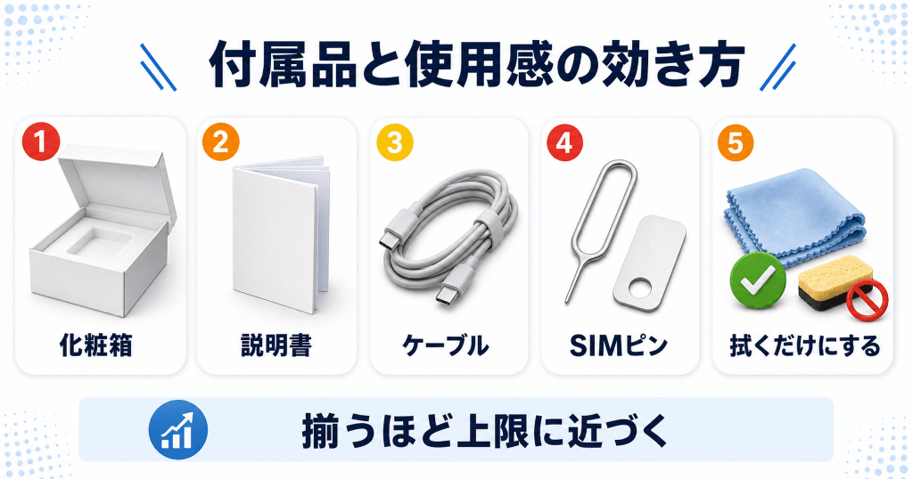付属品と使用感で査定額が変わる仕組み