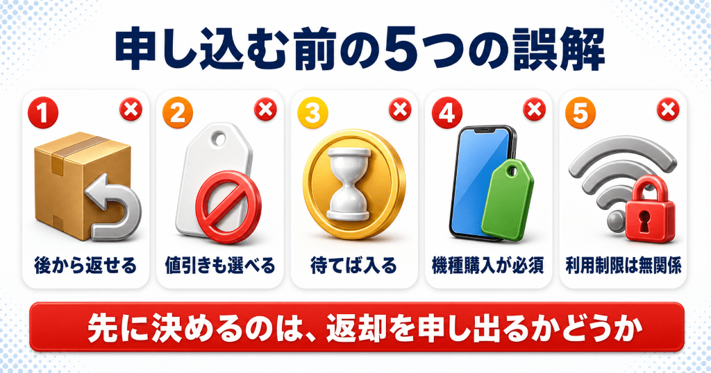 ワイモバイル下取りプログラムに申し込む前に外したい5つの誤解