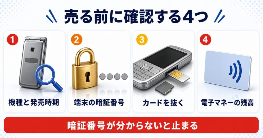ガラケーを売る前に確認する4つのこと