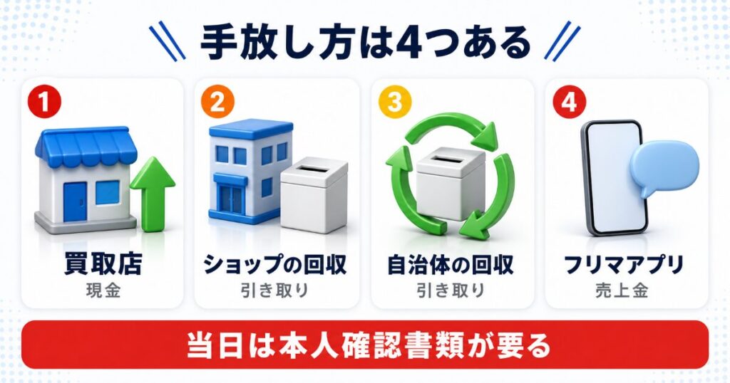 ガラケー売却の流れと処分方法の比較