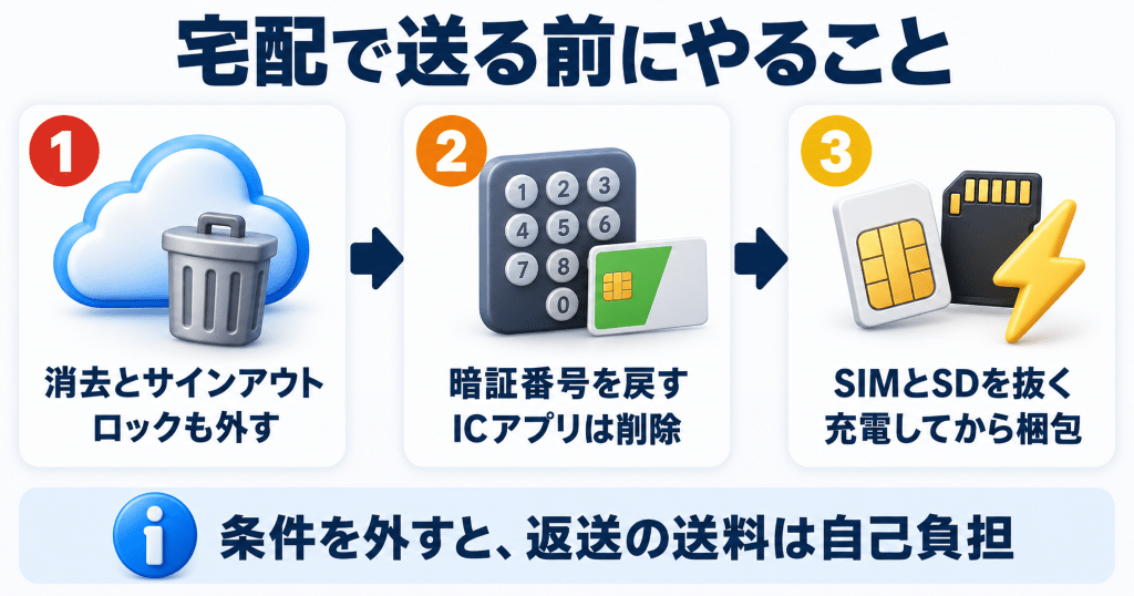 ゲオで壊れたiPhoneを売るときの店頭と宅配の手順の違い