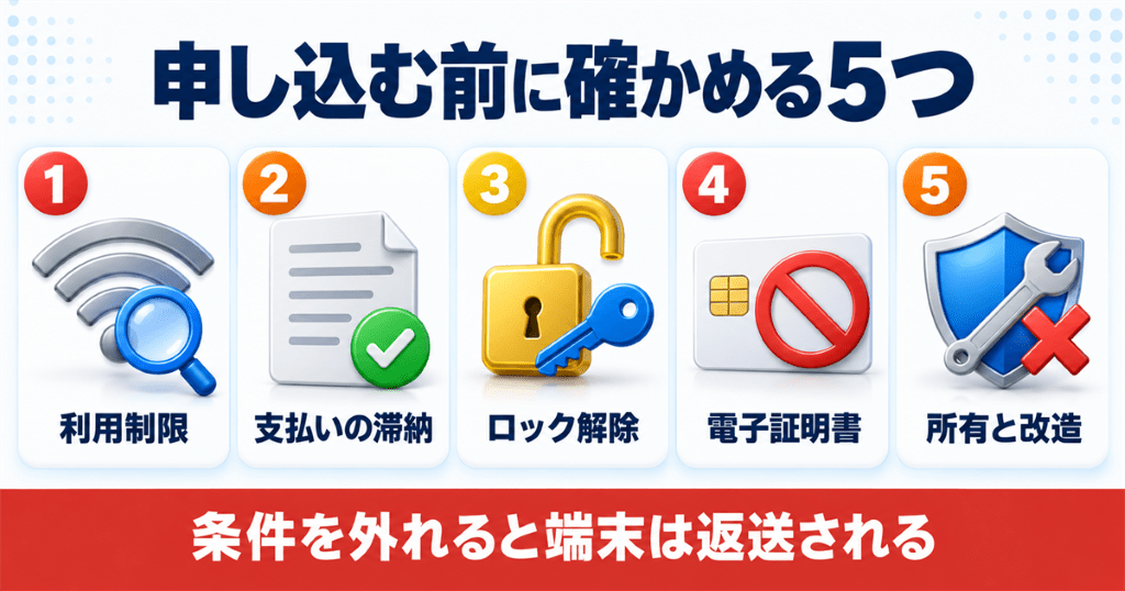 ahamoの下取りを申し込む前に確かめる5つの条件