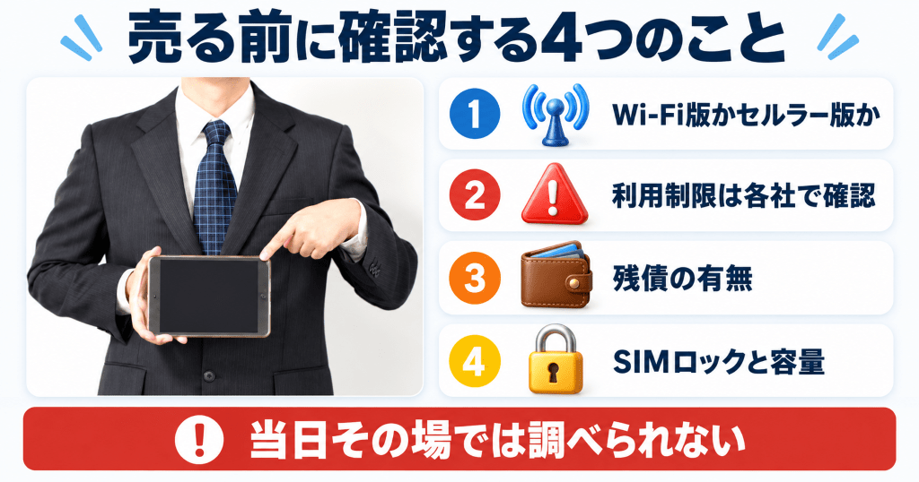 タブレットを売る前に確認する4つのこと