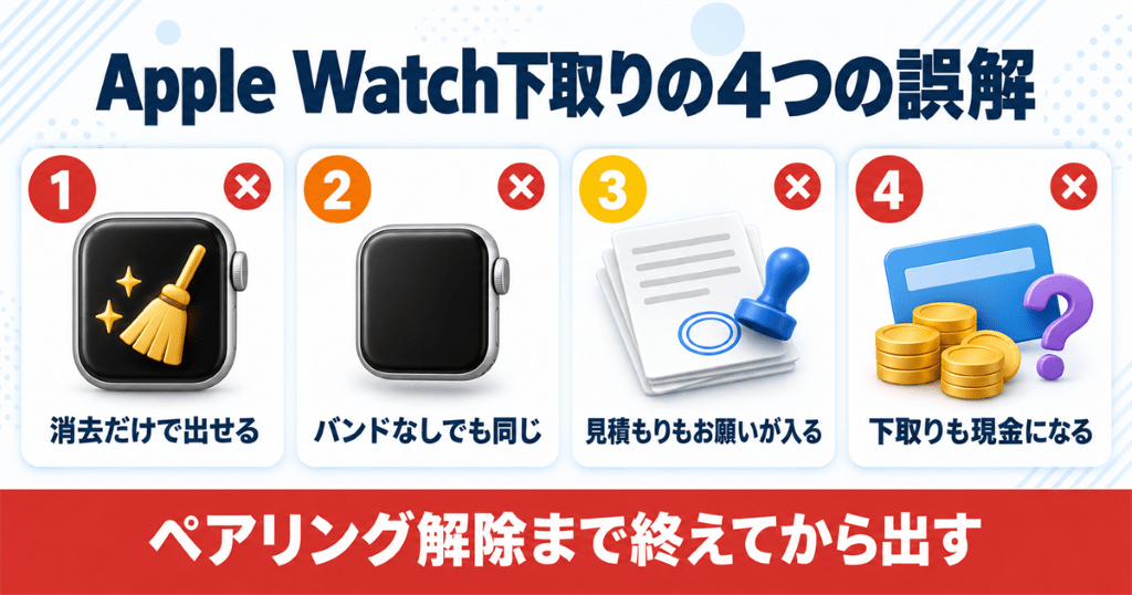 Apple Watchの下取りでよくある4つの誤解