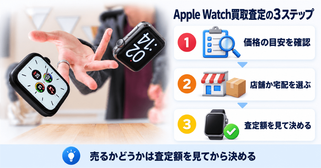 リンクサス買取でApple Watchの査定を申し込む流れ