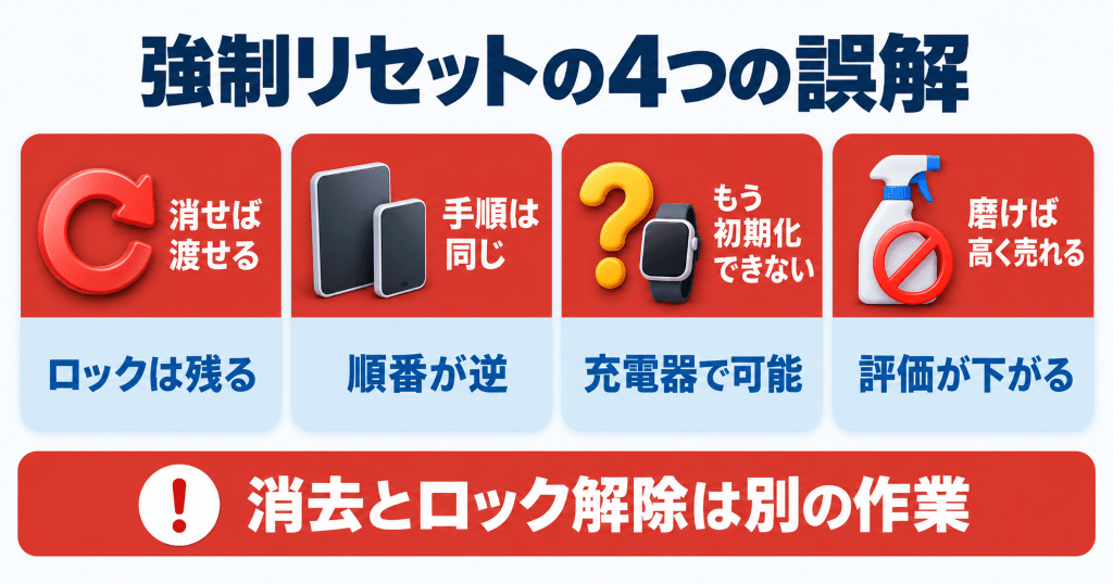 Apple Watchの強制リセットをめぐる4つの誤解