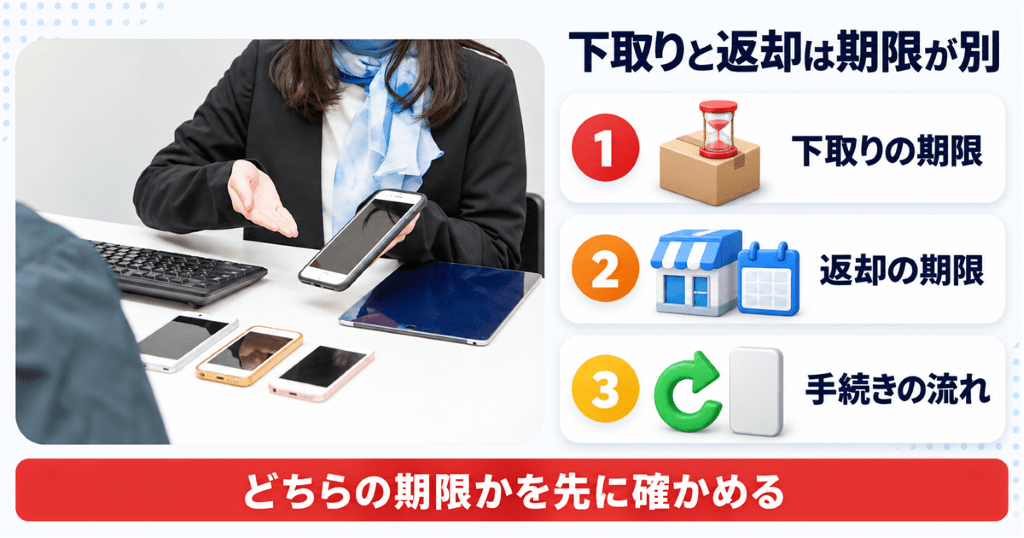 au下取りの期限とスマホトクするプログラム／＋の返却期限